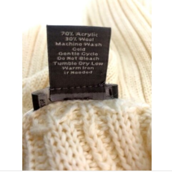 Ann Taylor Sweater White XS Cowl Neck Cable Knit - Picture 5 of 5